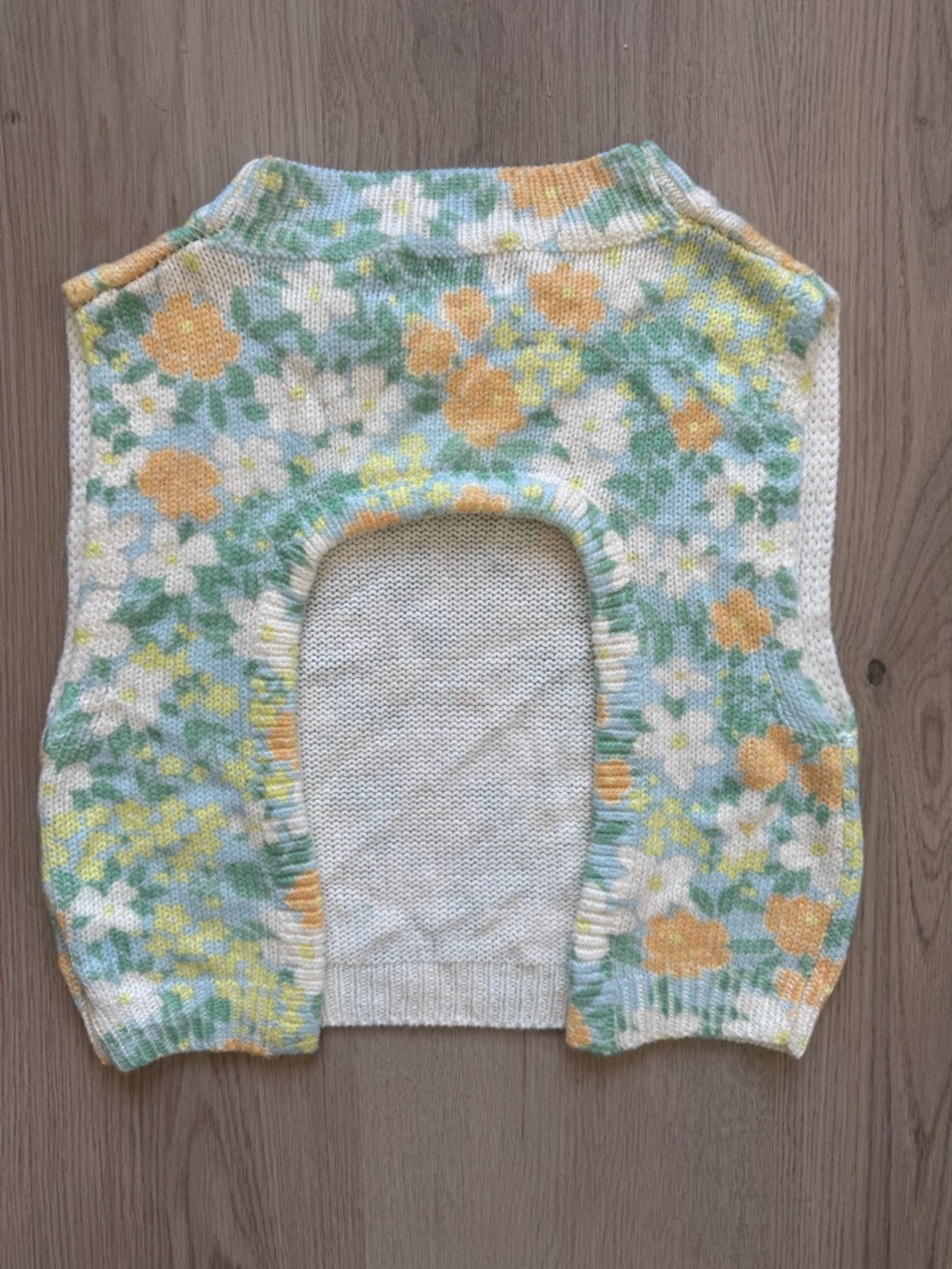 Beginning Boutique Mint Green Yellow Knit Sleeveless Sweater Wildflower US 2 - Picture 2 of 7
